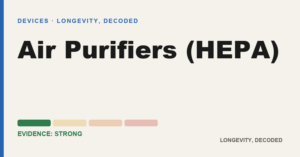 Air Purifiers (HEPA), evidence-rated longevity guide