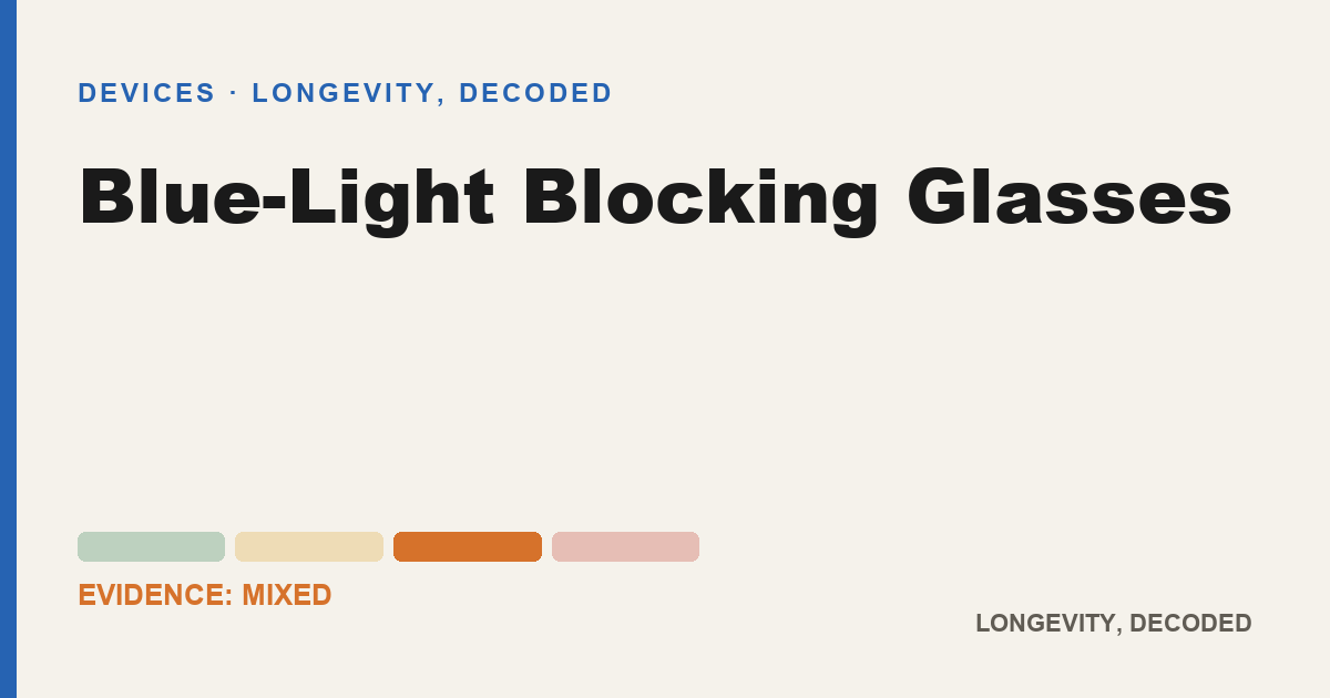 Blue-Light Blocking Glasses, evidence-rated longevity guide