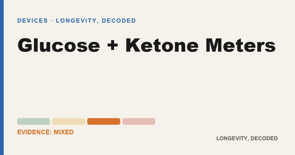 Glucose + Ketone Meters, evidence-rated longevity guide