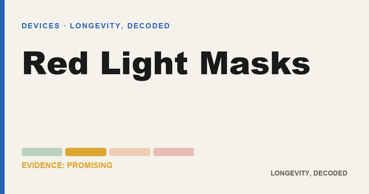 Red Light Masks, evidence-rated longevity guide