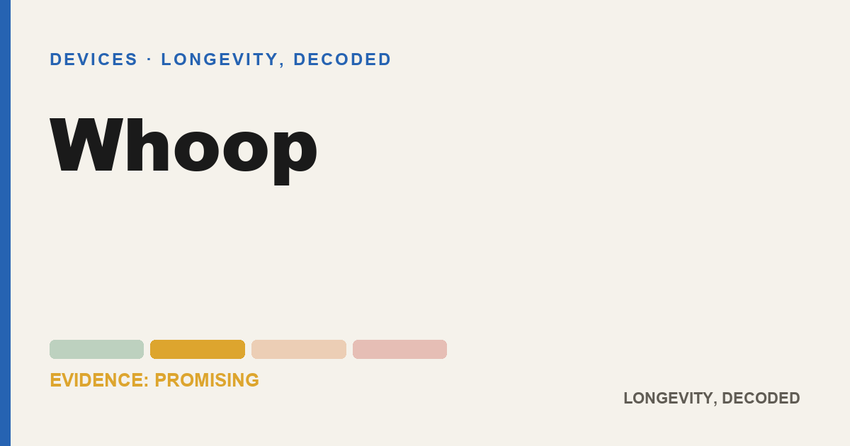 Whoop, evidence-rated longevity guide