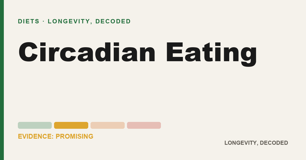 Circadian Eating, evidence-rated longevity guide