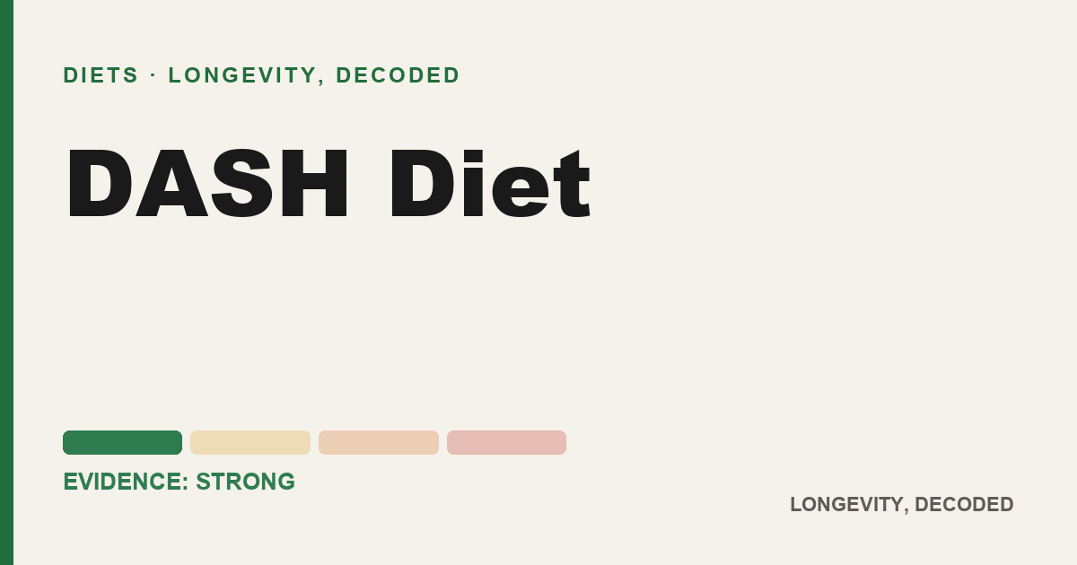DASH Diet, evidence-rated longevity guide