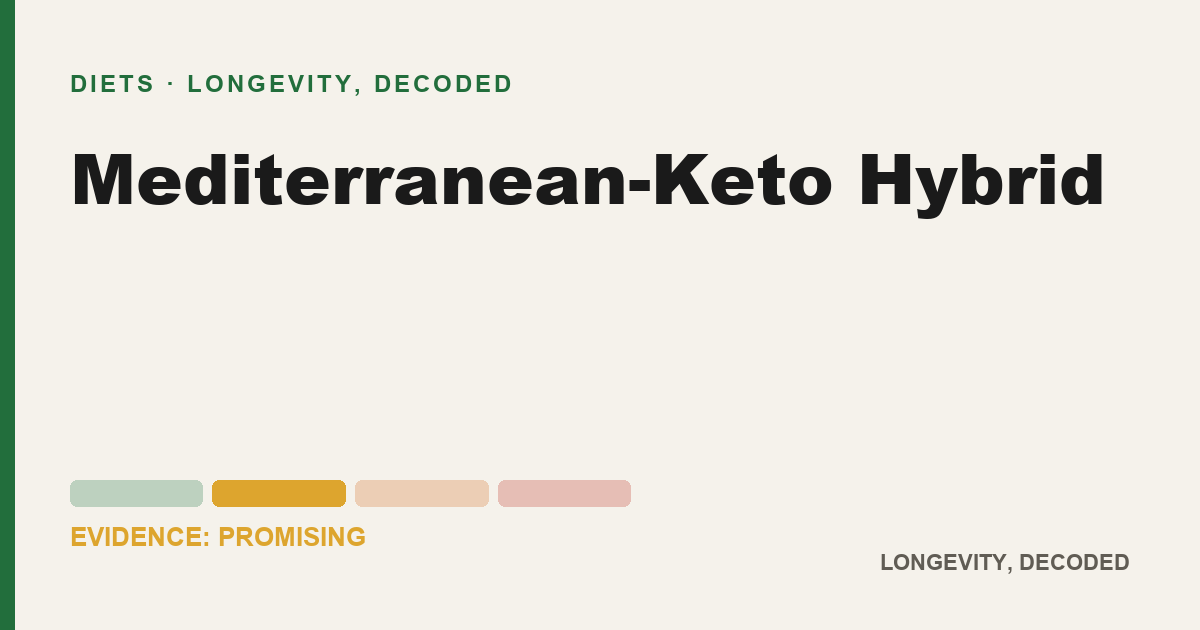 Mediterranean-Keto Hybrid, evidence-rated longevity guide