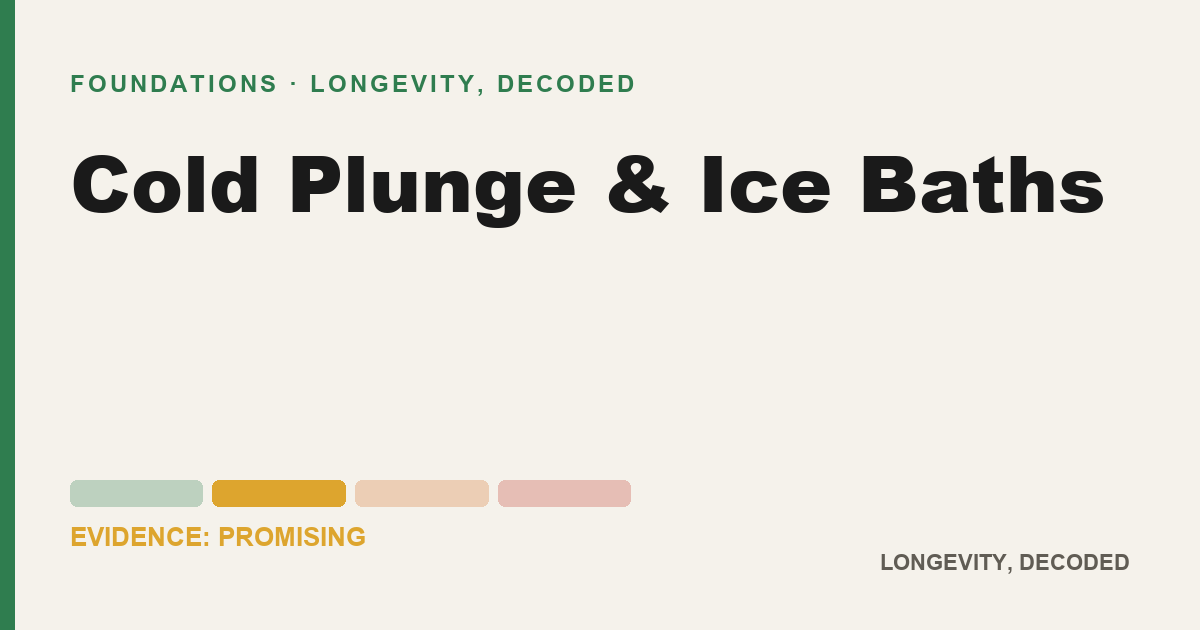 Cold Plunge & Ice Baths, evidence-rated longevity guide