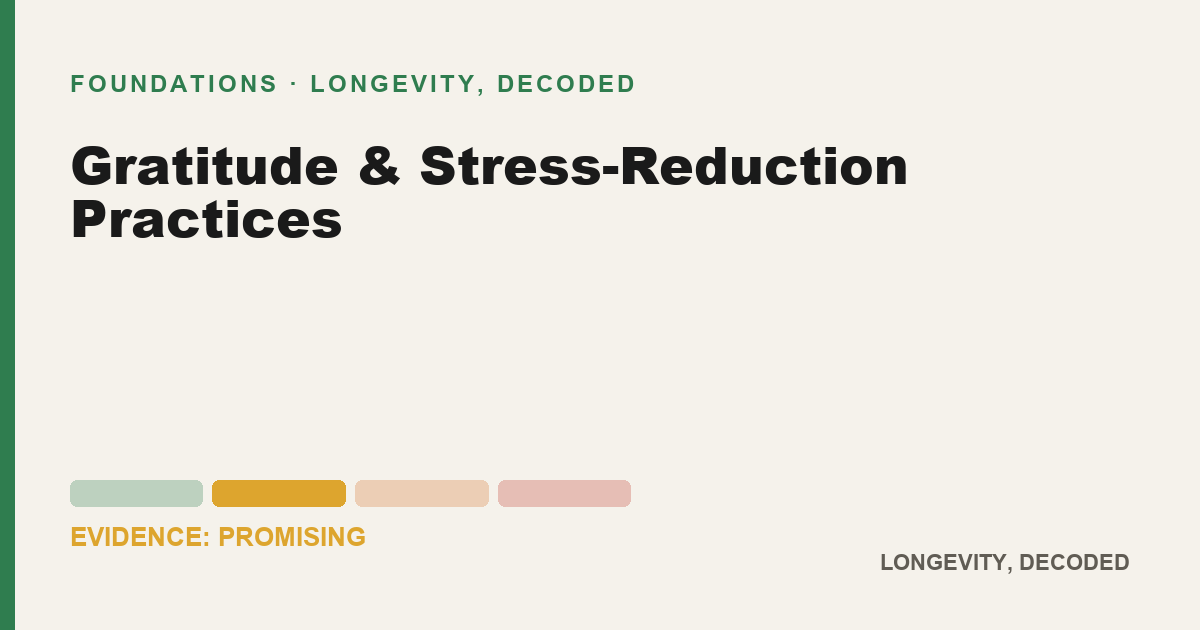 Gratitude & Stress-Reduction Practices, evidence-rated longevity guide