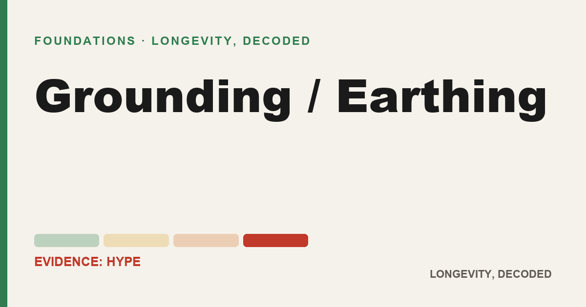 Grounding / Earthing, evidence-rated longevity guide