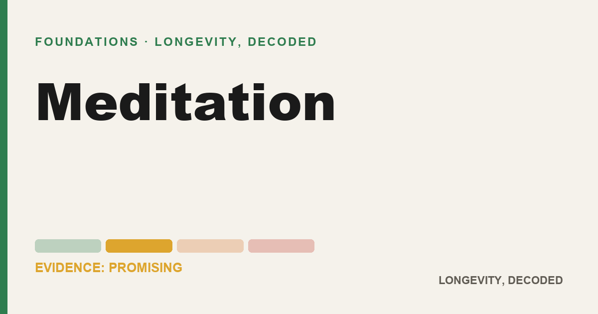 Meditation, evidence-rated longevity guide