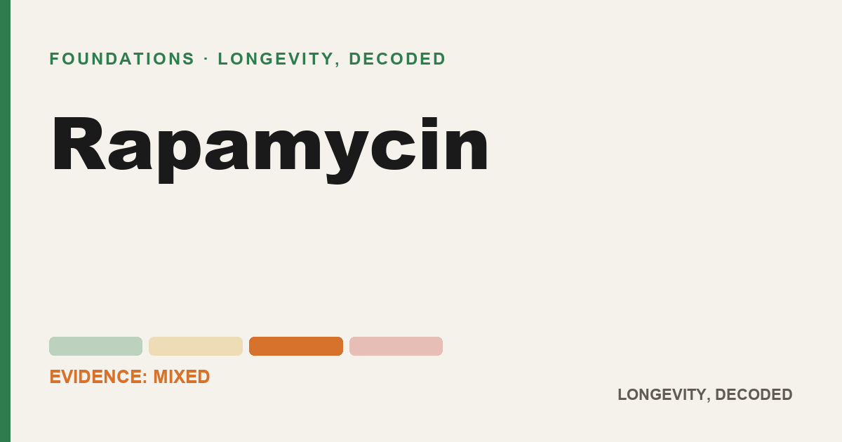 Rapamycin, evidence-rated longevity guide
