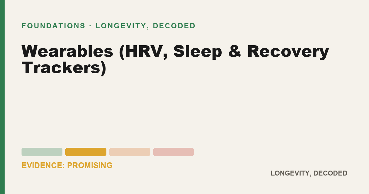 Wearables (HRV, Sleep & Recovery Trackers), evidence-rated longevity guide
