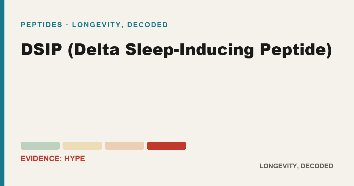 DSIP (Delta Sleep-Inducing Peptide), evidence-rated longevity guide