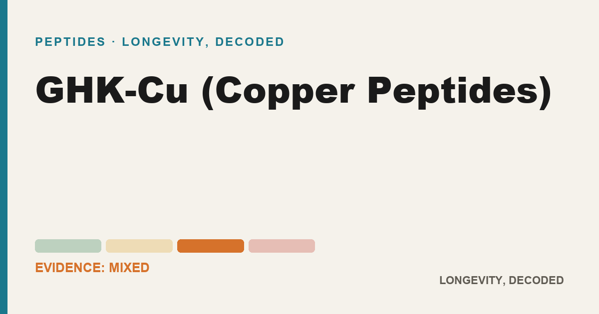 GHK-Cu (Copper Peptides), evidence-rated longevity guide