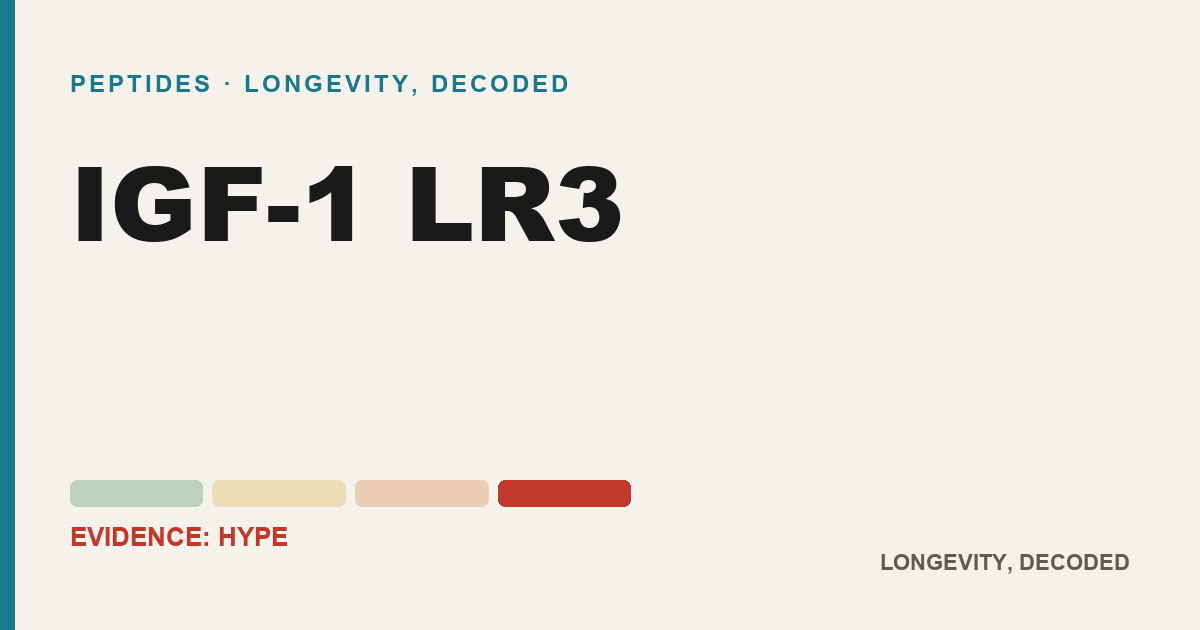 IGF-1 LR3, evidence-rated longevity guide