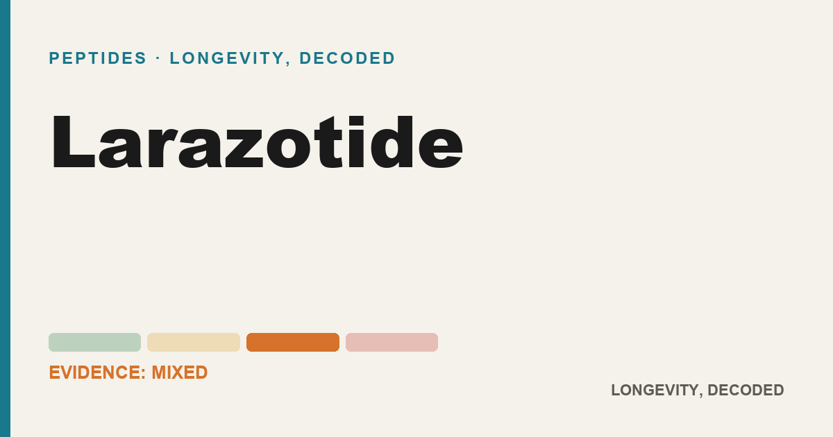 Larazotide, evidence-rated longevity guide