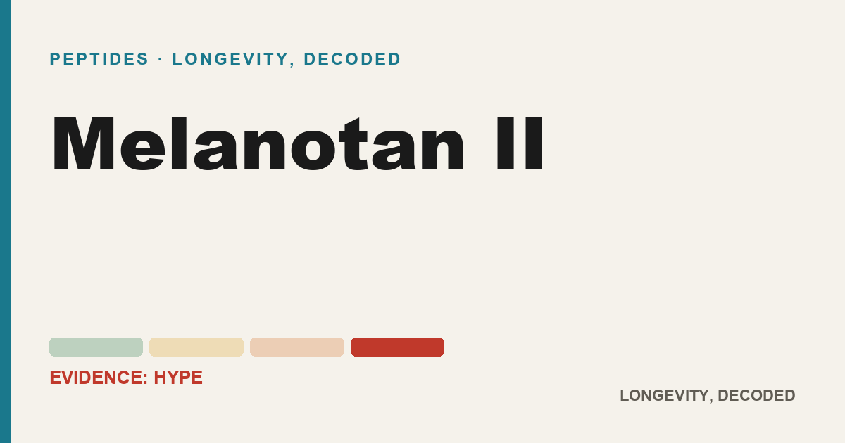 Melanotan II, evidence-rated longevity guide