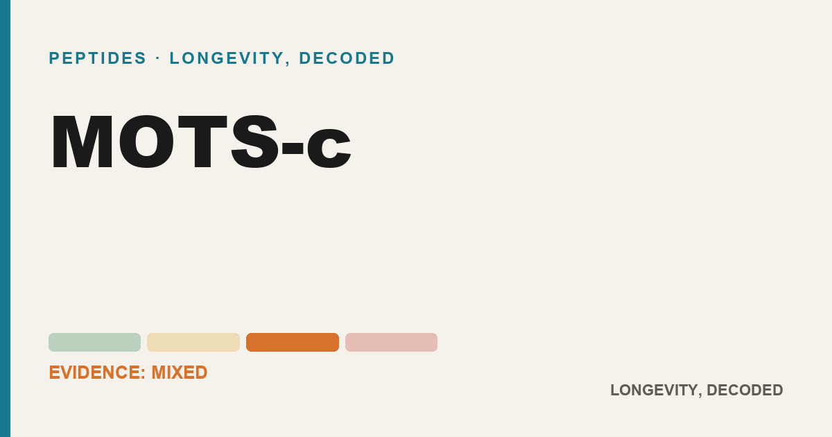 MOTS-c, evidence-rated longevity guide