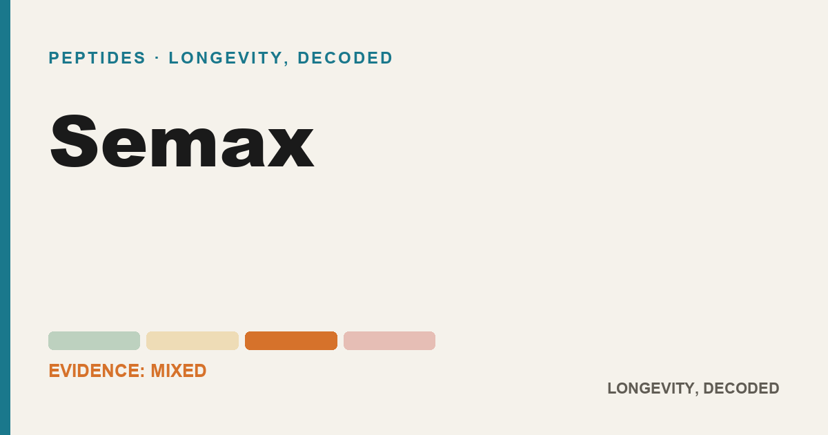 Semax, evidence-rated longevity guide