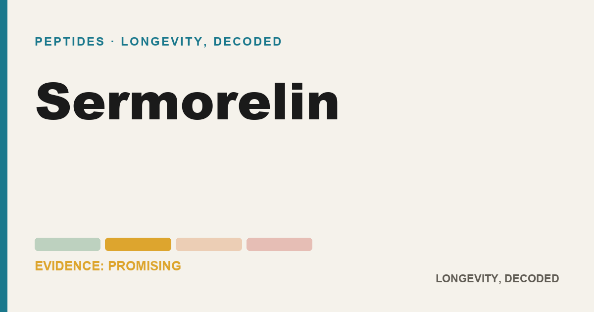 Sermorelin, evidence-rated longevity guide