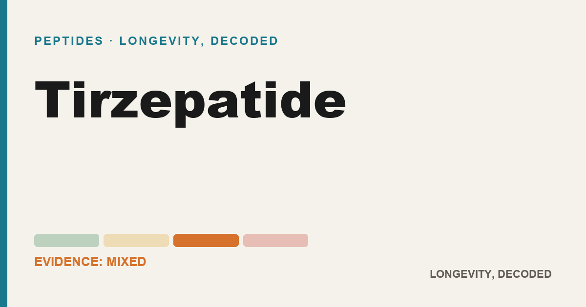 Tirzepatide, evidence-rated longevity guide