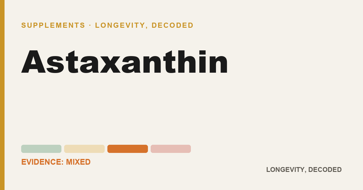 Astaxanthin, evidence-rated longevity guide