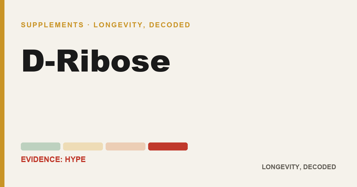 D-Ribose, evidence-rated longevity guide