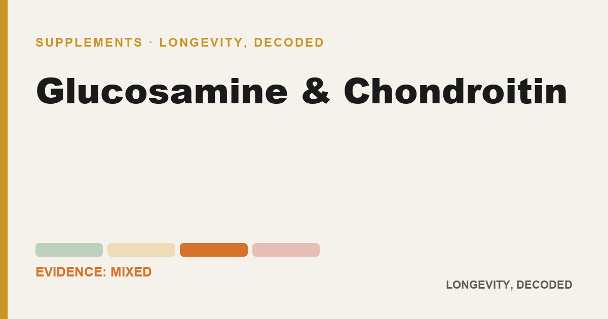 Glucosamine & Chondroitin, evidence-rated longevity guide