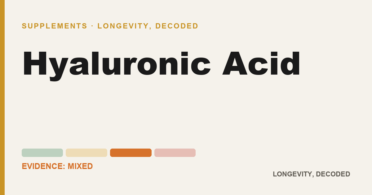 Hyaluronic Acid, evidence-rated longevity guide