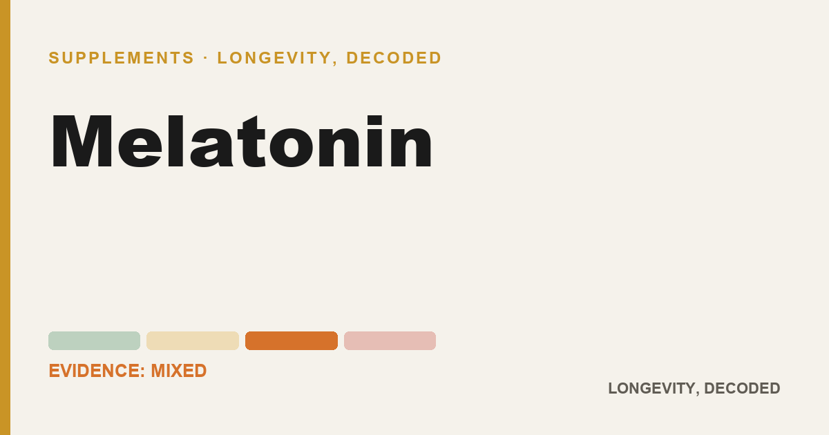 Melatonin, evidence-rated longevity guide