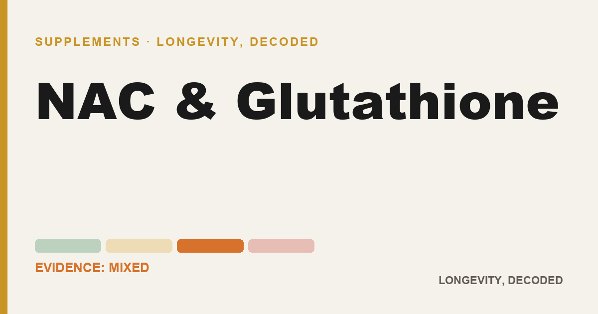 NAC & Glutathione, evidence-rated longevity guide