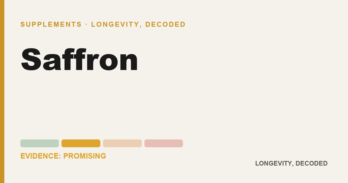Saffron, evidence-rated longevity guide