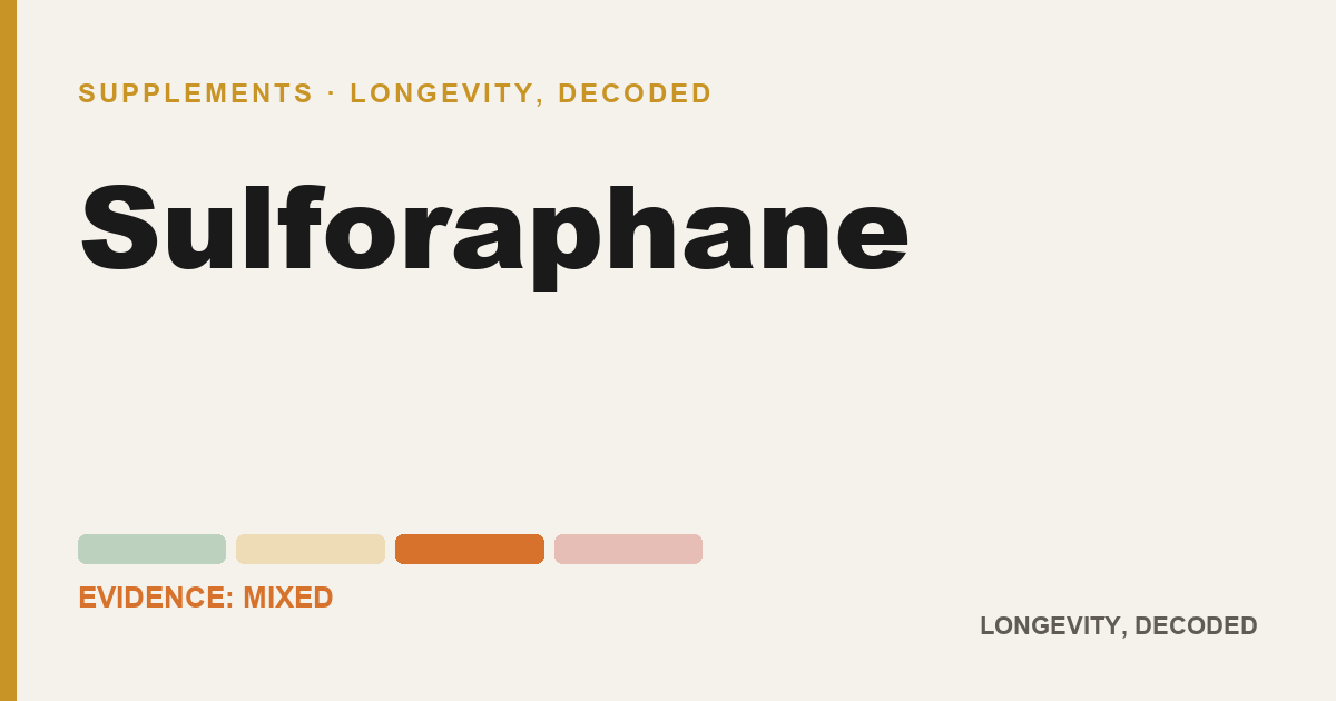 Sulforaphane, evidence-rated longevity guide